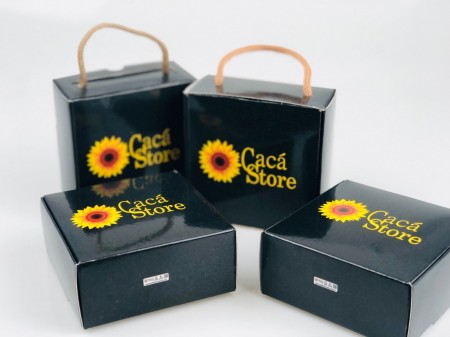 Embalagem presente com alça ( 9 x 9 x 3 cm) Personalizada