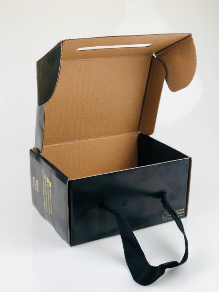 Caixa Caixa Correio / E-commerce Empastada com alça (18 x 13 x 9 cm) Personalizada