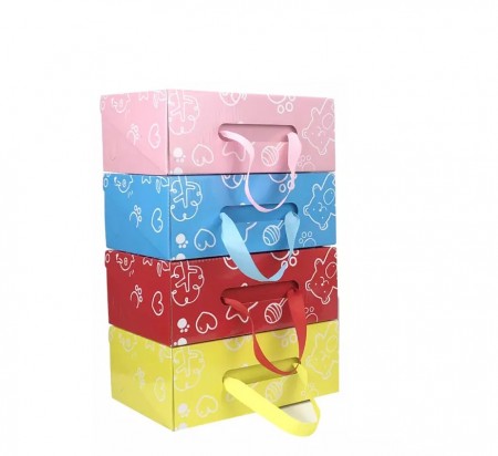 Caixa Caixa Correio / E-commerce Empastada com alça (18 x 13 x 9 cm) Personalizada