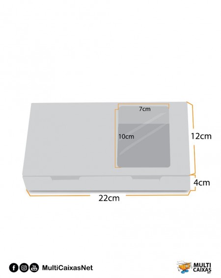Embalagem antivazamento p/ Massas c/ Visor Vazado (22 x 12 x 4 cm) Personalizada