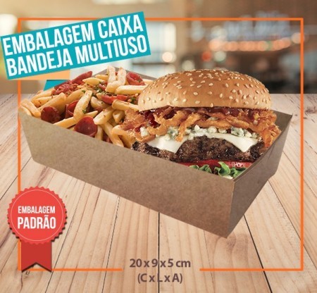 Embalagem Bandeja Multiuso Grande Lisa S/ Plastificação (20 x 9 x 5 cm) - 100 unidades