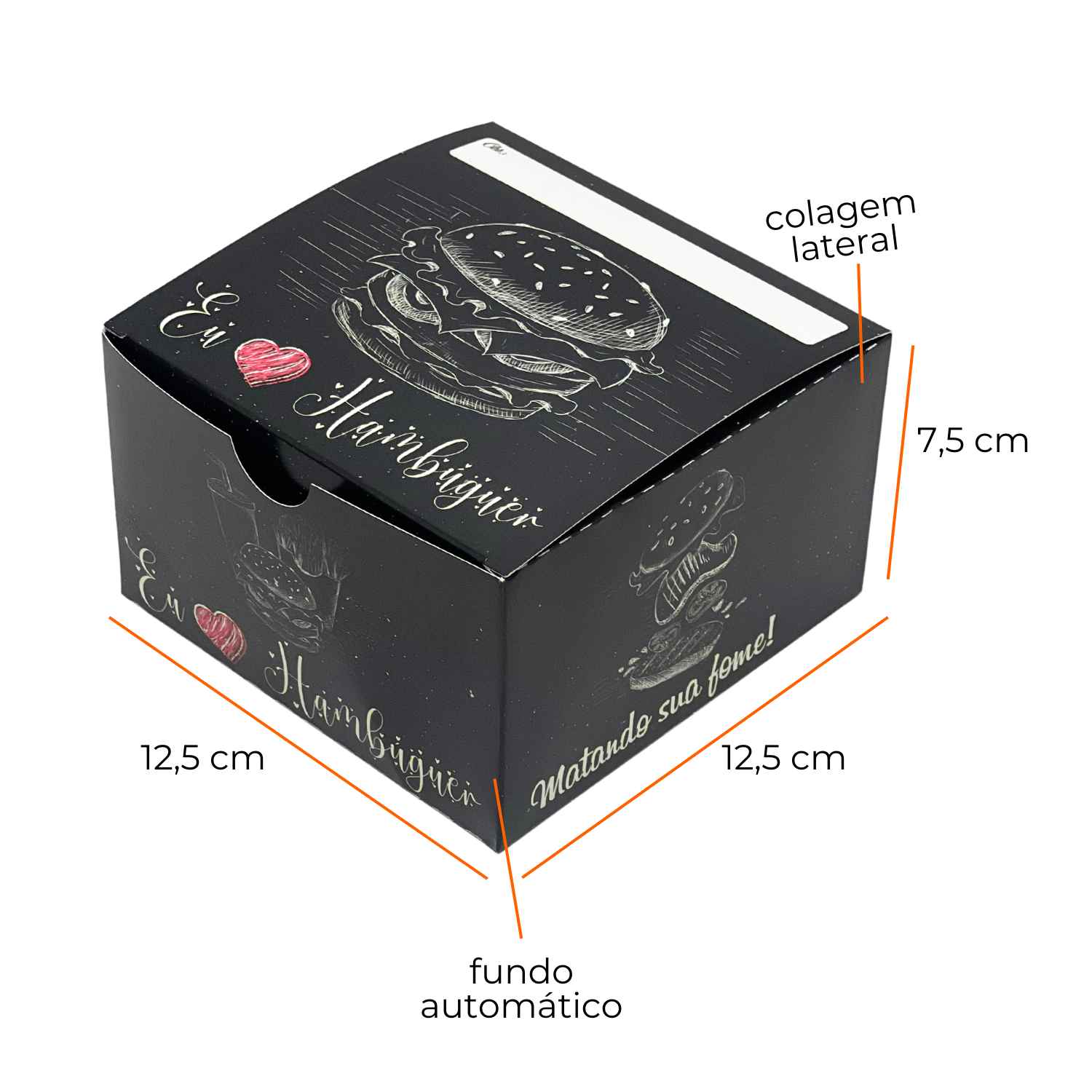 Embalagem Lanche Gourmet - 50 Unidades