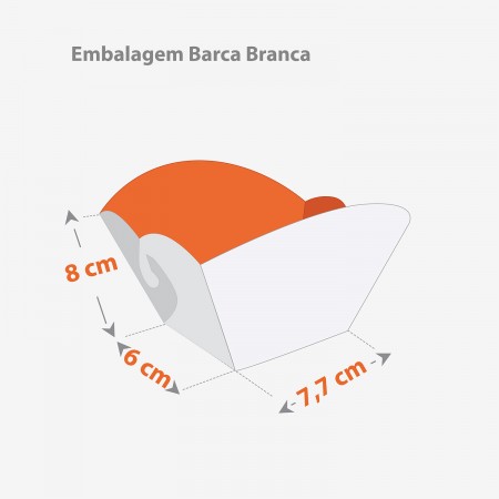 Embalagem Multiuso Barca Lisa - 100 unidades