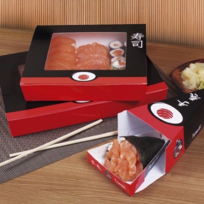 Embalagem para sushi, sashimi e combinados G Com Laminação (28x 20x 4,0cm) - 100 unidades