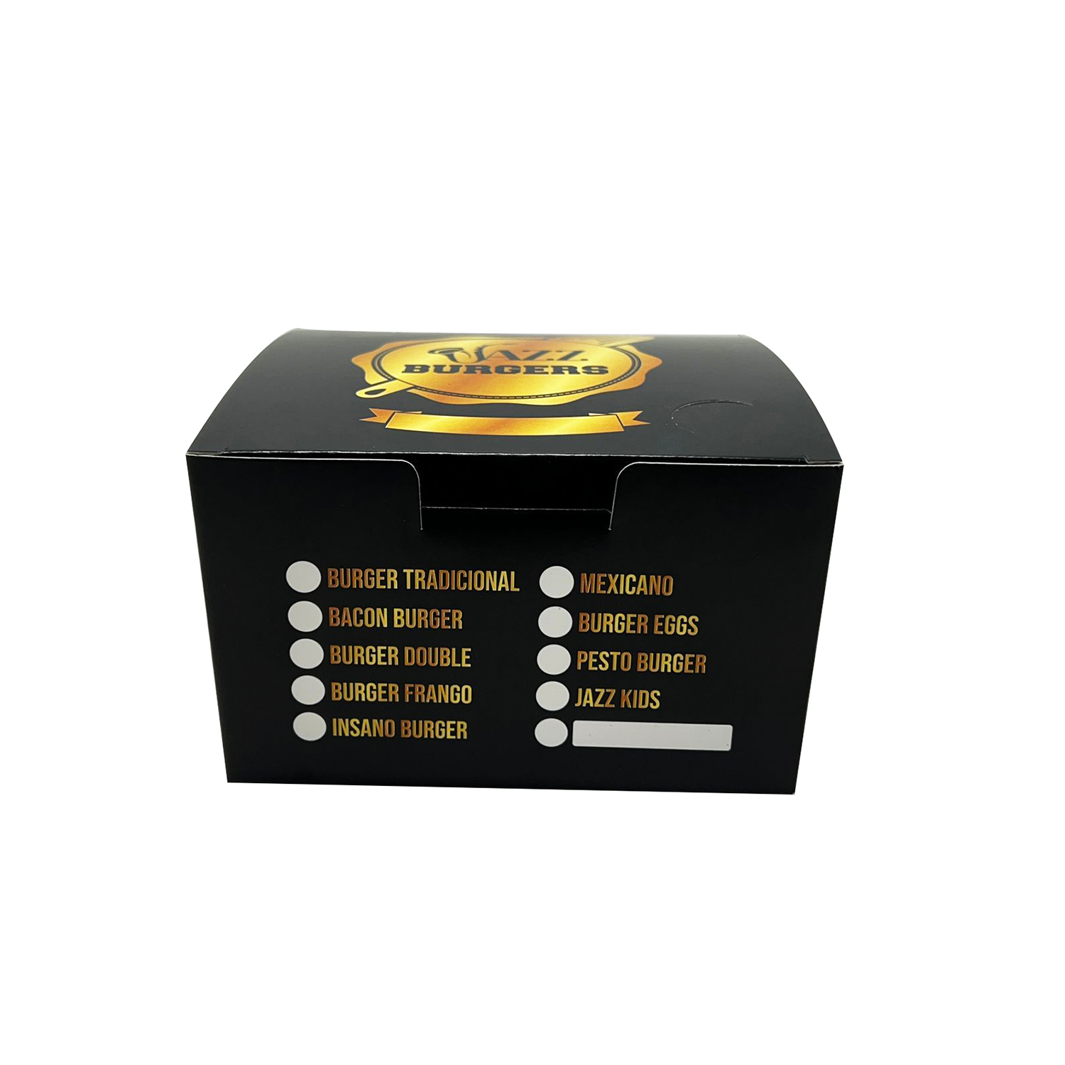 Embalagem Lanche Gourmet (12,4 x 12 x 7,6 cm) Personalizada