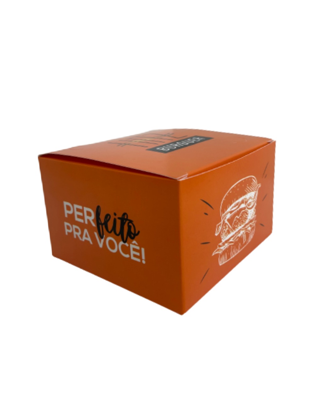 Embalagem Lanche Gourmet (12,4 x 12 x 7,6 cm) Personalizada