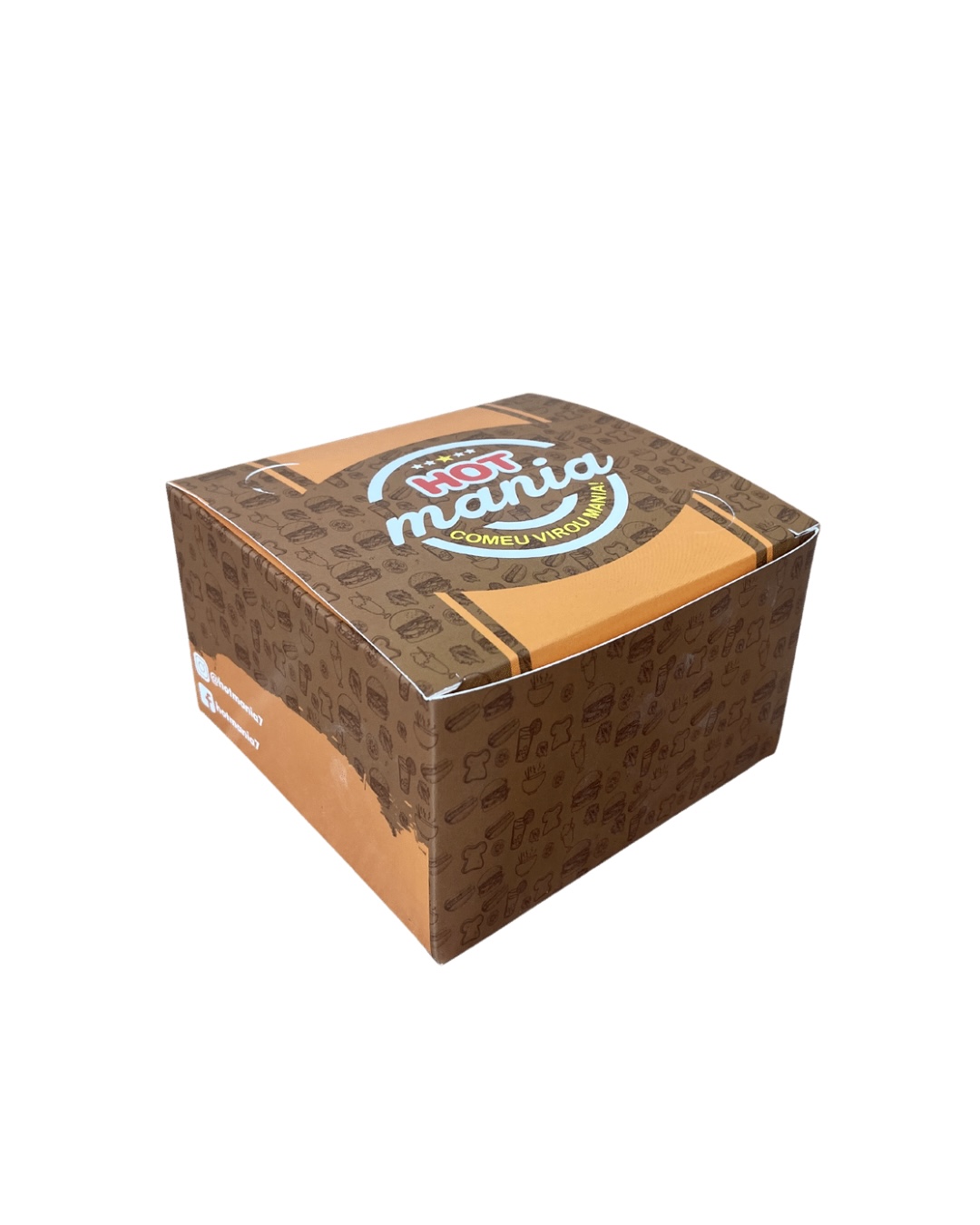 Embalagem Lanche Gourmet (12,4 x 12 x 7,6 cm) Personalizada