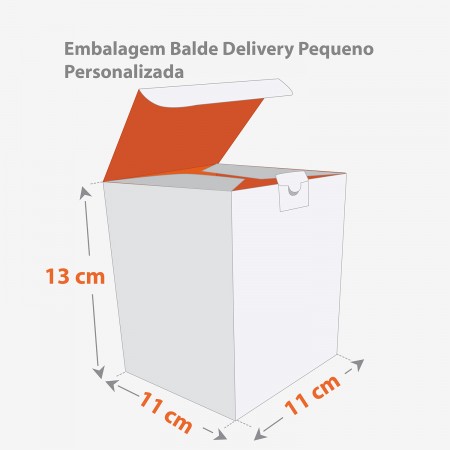 Embalagem Balde Delivery Pequeno Personalizada