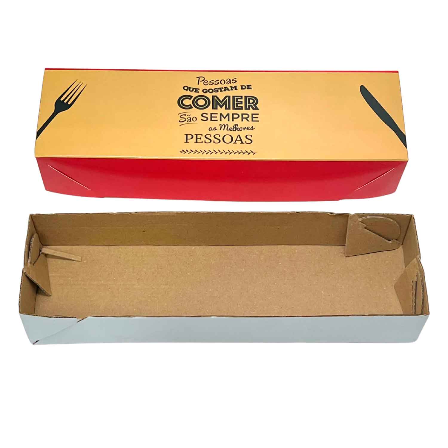Embalagem caixa para Salgados (30 x 9 x 5 cm) - 100 Unidades