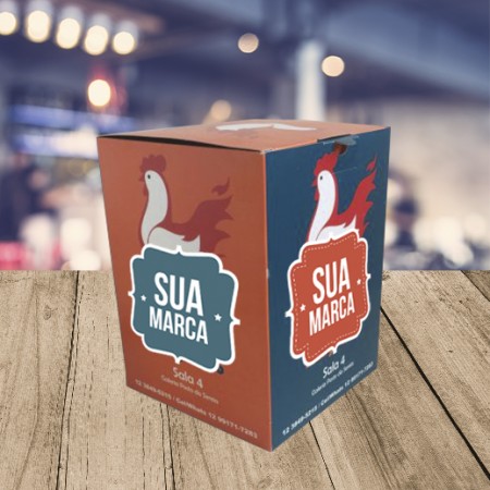 Embalagem Balde Delivery Media Personalizada