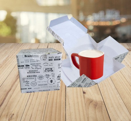 Embalagem Caixa Automática p/ Lanches, Caneca - 100 unidades