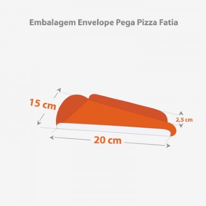 Embalagem Pizza Fatia triangular (15 x 20 cm) - 100 Unidades