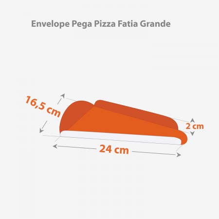 Embalagem Pizza Fatia triangular (24 x 16,5 cm) Personalizada