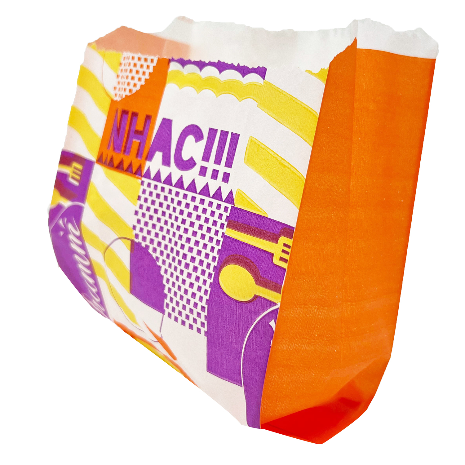 Saquinho (13,5 x 6,5 x 16 cm ) p/ Batata Frita, Lanche, Salgados - 500 unidades
