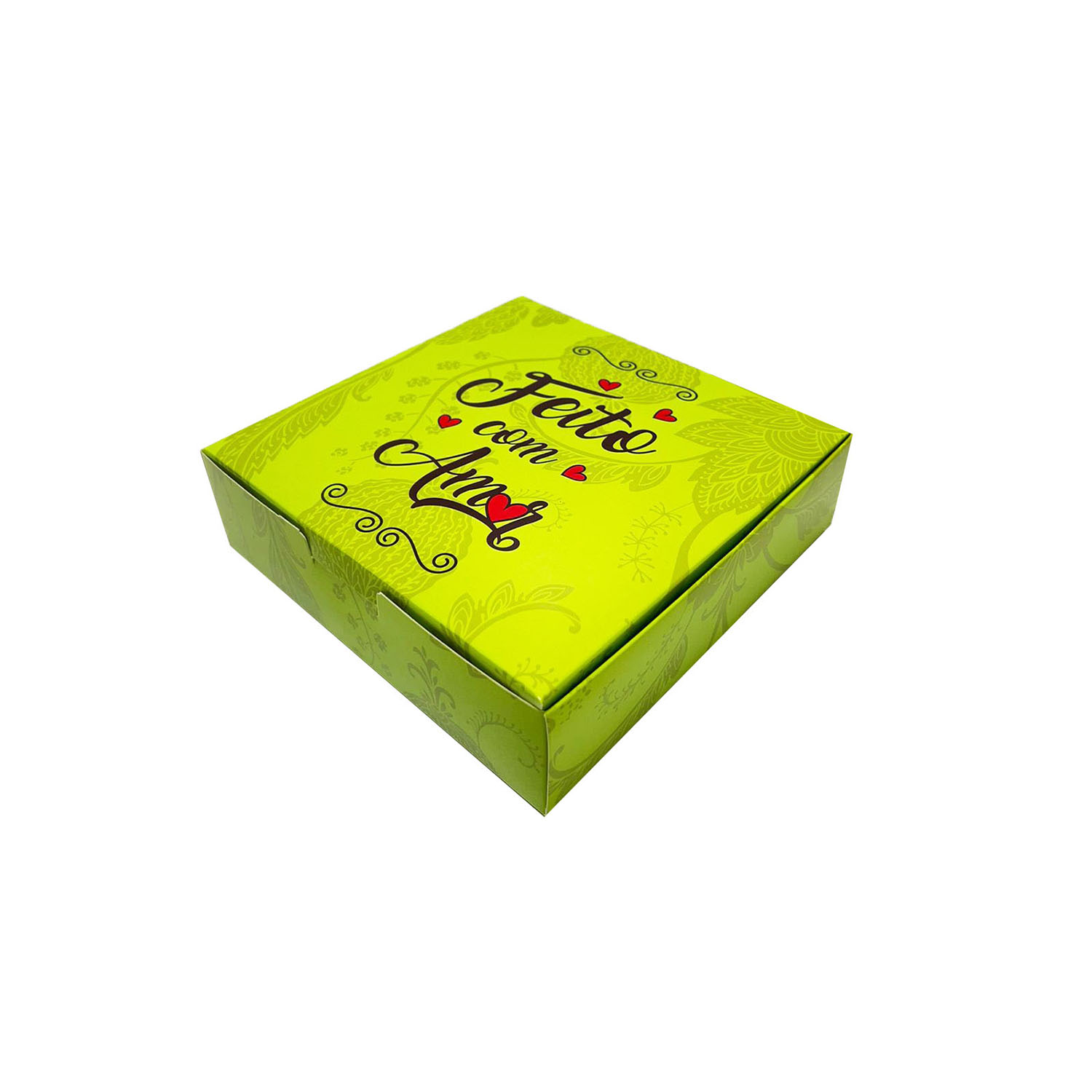 Embalagem p/ Doces, Salgados, Frituras Delivery Feito com Amor - 100 Unidades
