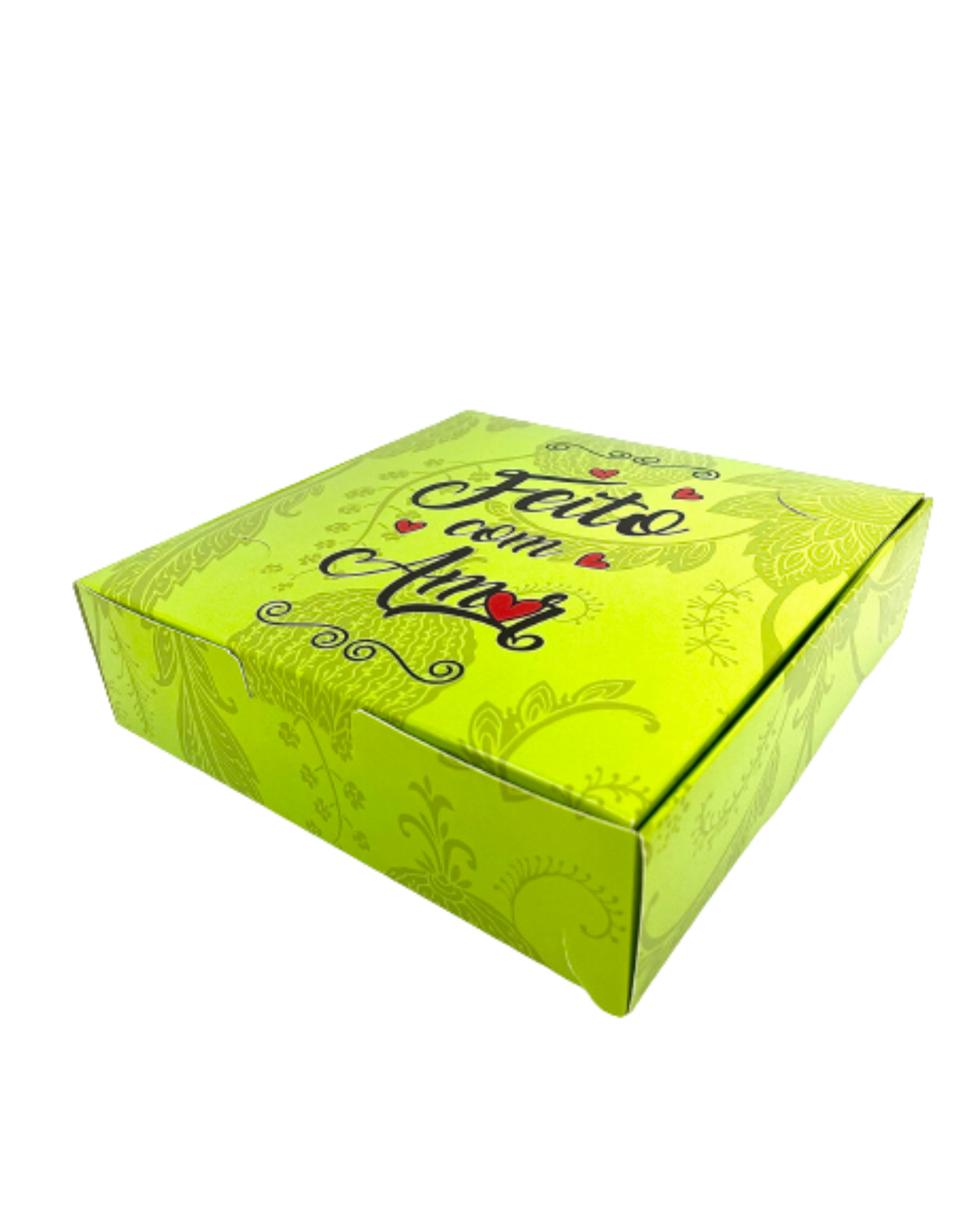 Embalagem p/ Doces, Salgados, Frituras Delivery Feito com Amor - 100 Unidades