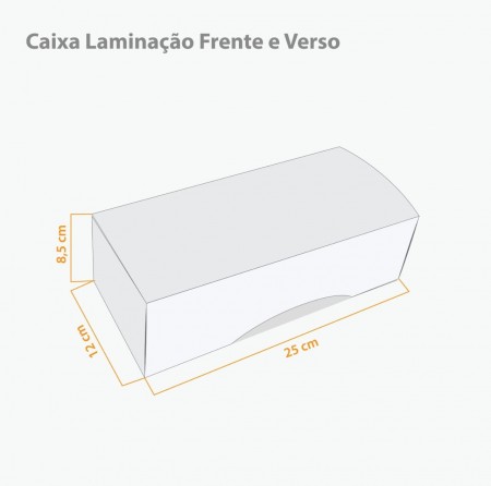 Caixa Delivery (25 x 12 x 8,5 cm) c/ Laminação Frente e Verso Personalizada