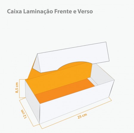 Caixa Delivery (25 x 12 x 8,5 cm) c/ Laminação Frente e Verso Personalizada