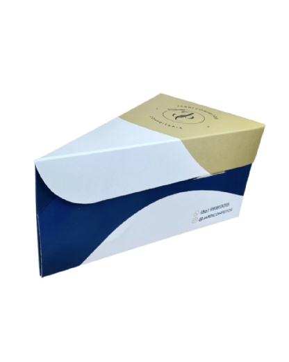 Embalagem Bolo Fatia s/ Berço (14 x 9 x 7,5 cm) Personalizada
