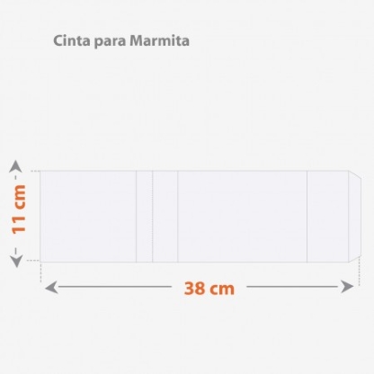 Cinta fechada p/ Marmita (11 x 38 cm) Personalizada