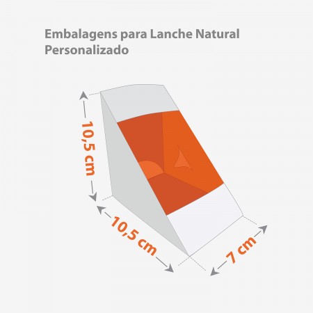 Embalagem para Lanche Natural c/ Laminação Interna Personalizado
