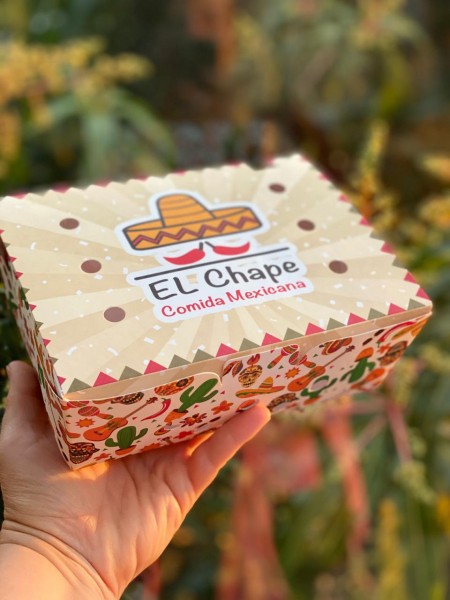 Embalagem para frituras e porções Delivery c/ respiros (17 x 12 x 7 cm) Personalizada