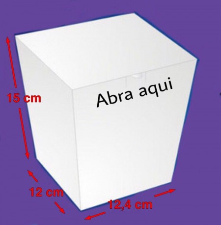 Caixa Lanche Abertura Frontal (12,4 x 12 x 15 cm) Personalizada