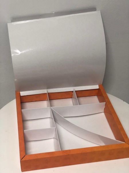 Embalagem para Delivery Plastificada (30 x 30 x 5 cm)c/ divisória e tampa removivel Personalizada