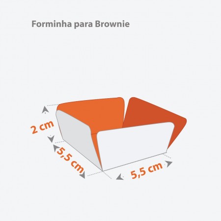 Forminha Berço p/ Brownie - 100 Unidades