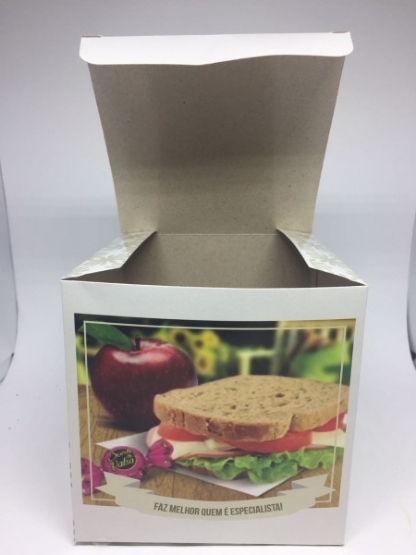 Embalagem Para Lanche ( 13 x 13 x 13 cm) Personalizada