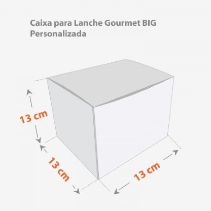 Embalagem Para Lanche ( 13 x 13 x 13 cm) Personalizada