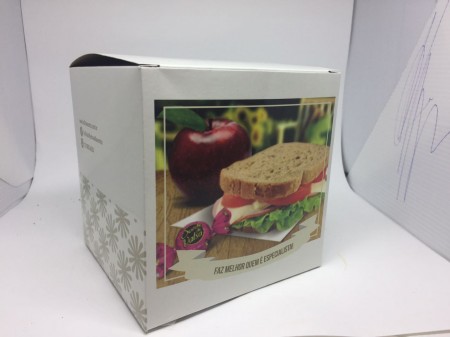 Embalagem Para Lanche ( 13 x 13 x 13 cm) Personalizada