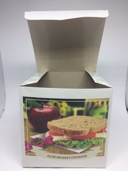 Embalagem Para Lanche ( 13 x 13 x 13 cm) Personalizada