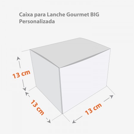 Embalagem Para Lanche ( 13 x 13 x 13 cm) Personalizada