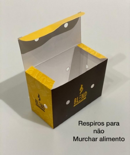Embalagem p/ frituras P (12 x 6 x 9 cm) Personalizada