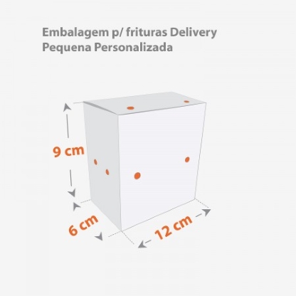 Embalagem p/ frituras P (12 x 6 x 9 cm) Personalizada