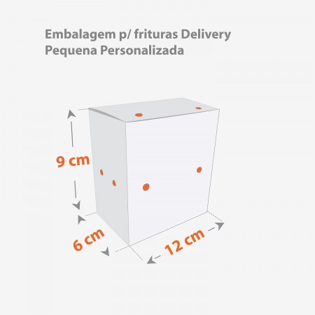 Embalagem p/ frituras P (12 x 6 x 9 cm) Personalizada
