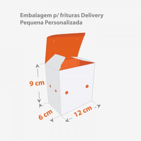 Embalagem p/ frituras P (12 x 6 x 9 cm) Personalizada