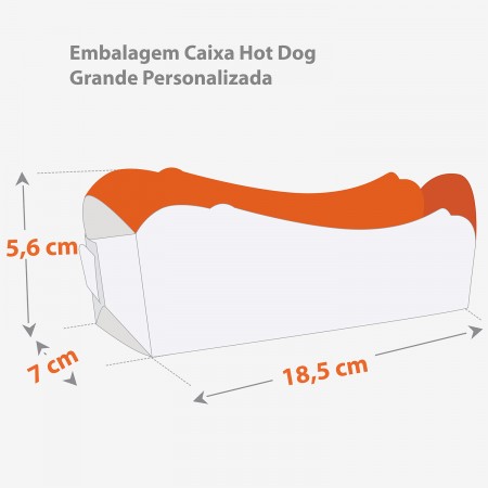 Embalagem Caixa Hot Dog Personalizada