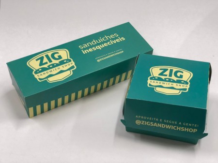 Embalagem Caixa para Lanche tipo Mc (12 x 11,5 x 9 cm) Personalizada