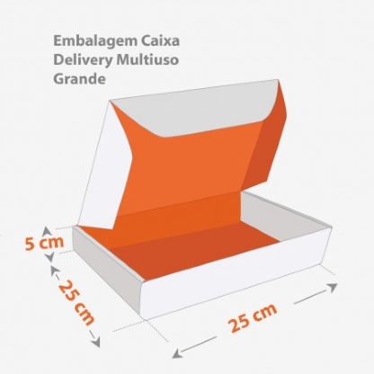 Embalagem Multiuso para Doces e Salgados (25 x 25 x 5 cm) Personalizada