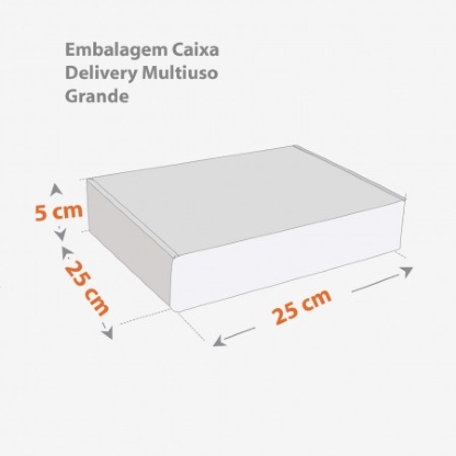 Embalagem Multiuso para Doces e Salgados (25 x 25 x 5 cm) Personalizada