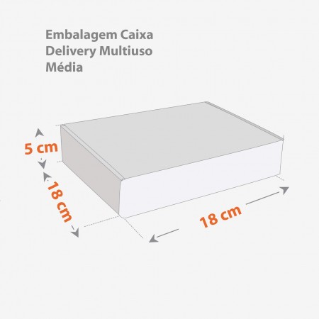 Embalagem Multiuso para Doces e Salgados (18 x 18 x 5 cm) Personalizada