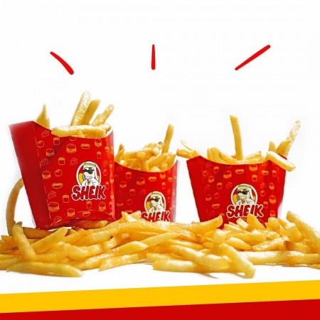 Embalagem p/ batata Fritas tipo Mc M (90-120gr) Personalizada