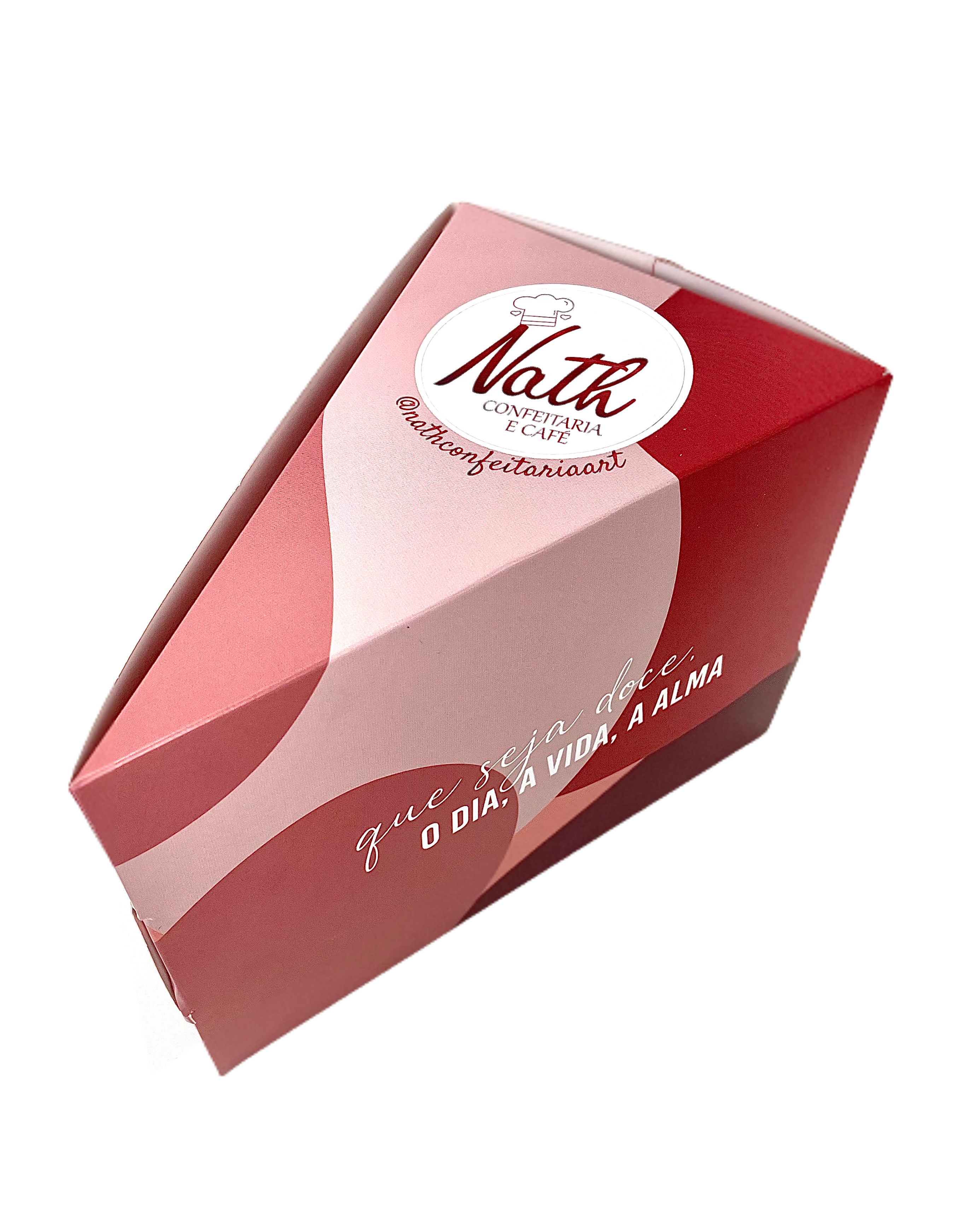 Embalagem Bolo Fatia s/ Berço (17 x 10 x 12 cm) Personalizada