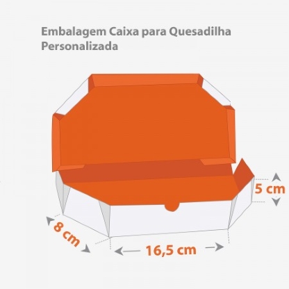 Embalagem Caixa para Quesadilha Personalizada