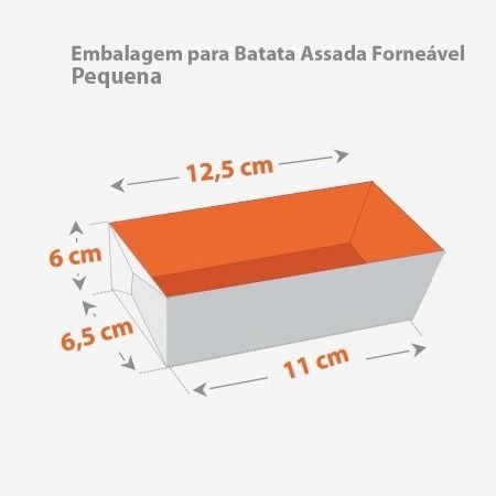 Embalagem para Batata Assada Recheada Forneável Personalizada