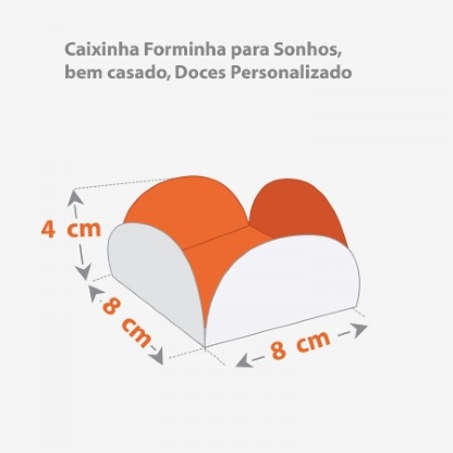 Forminha para Docinhos (8 x 8 x 4 cm) Personalizado