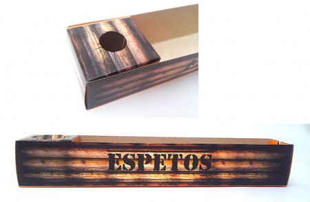 Caixa p/ Espetinho 24,5 cm c/ base molho Personalizada