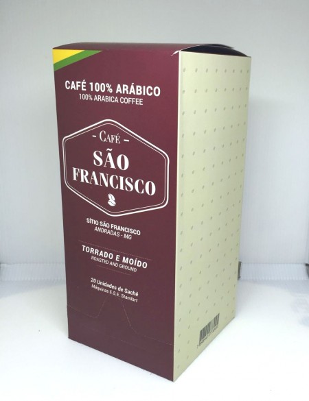 Embalagem Caixa p /Café 20 saches Personalizada